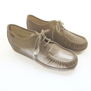 SAS Tri Pad Siesta Tan Leather Lace Up Shoes 9 S